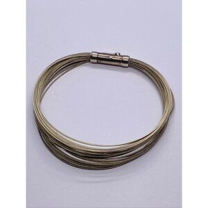 RARE Tiffany & Co Silver Multi Strand Wire Bracelet Bangle 7"